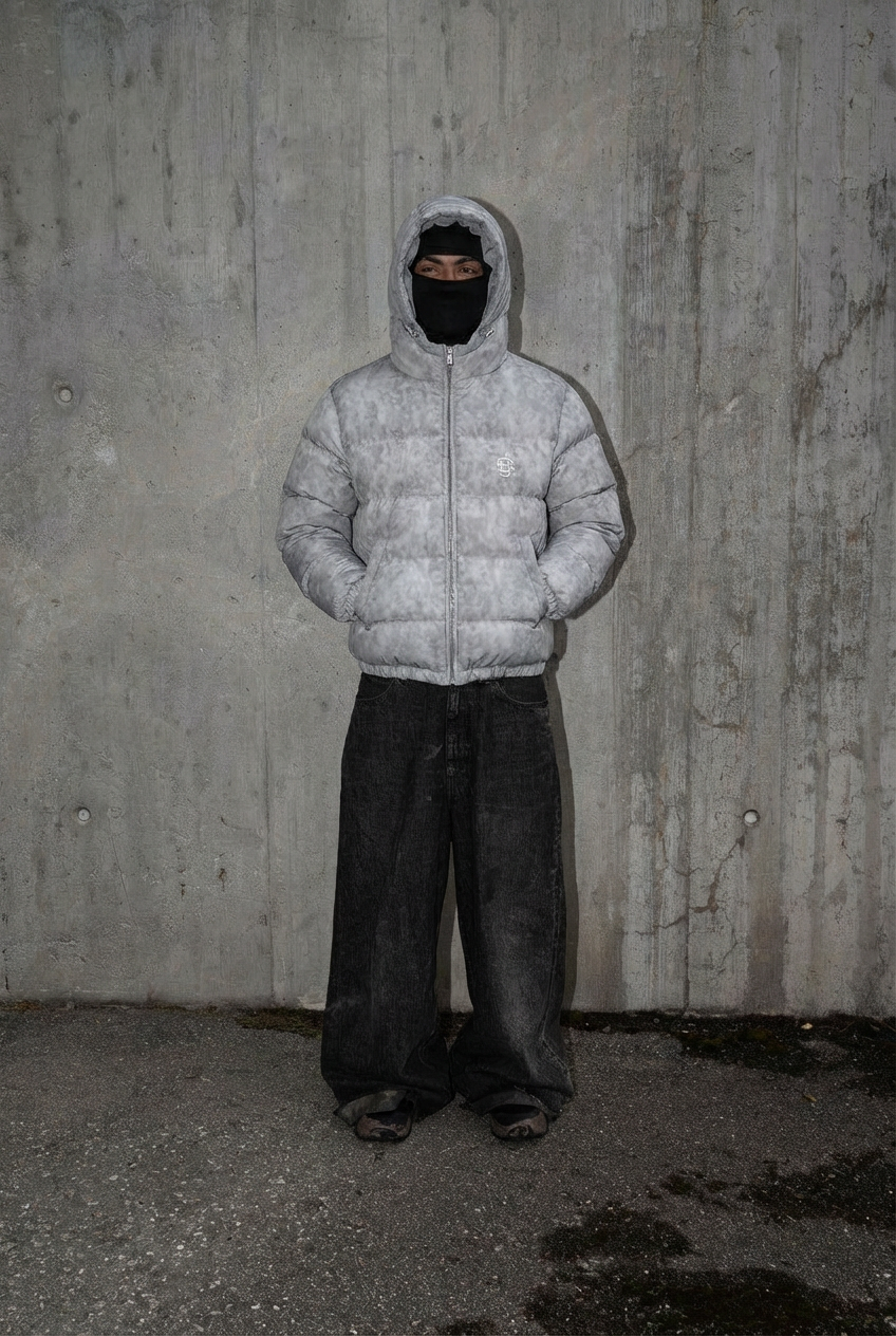 Puffer "Grey White"