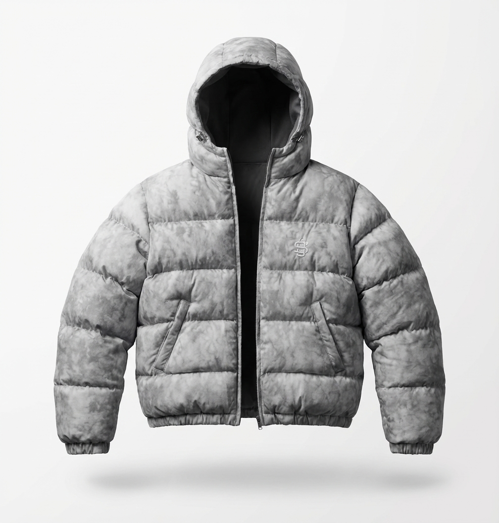 Puffer "Grey White"